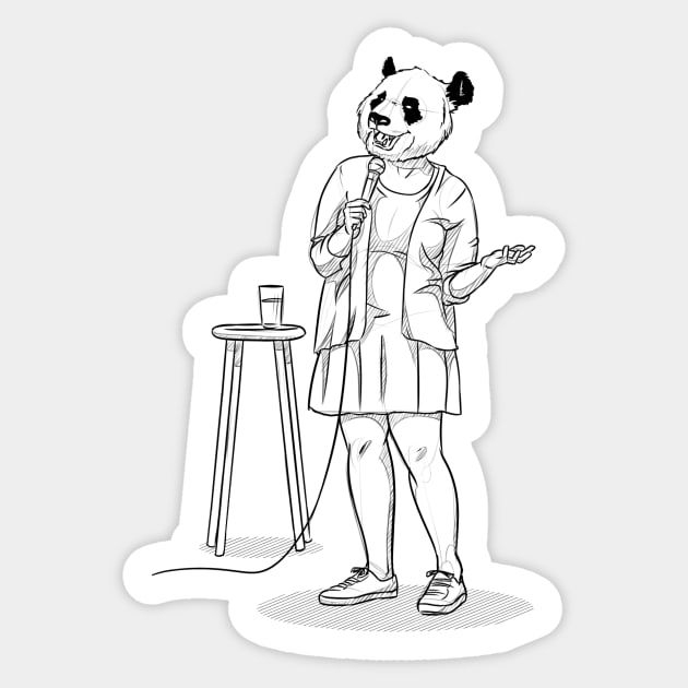 The Standup Panda Sticker by joshua.scheide@protonmail.com